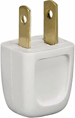 10A Plug Easy Install, Polarized, 2-Pole, 2-Wire, 125V, White