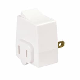 15 Amp Polarized Plug-In Switch, 125V, White