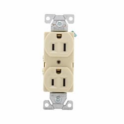 15 Amp Duplex Receptacle, 2-Pole, 3-Wire, 14-10 AWG, 5-15R, 125V, IV