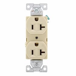 20 Amp Duplex Receptacle, 2-Pole, 3-Wire, 14-10 AWG, 5-20R, 125V, IV