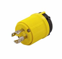 30 Amp Locking Connector, Corrosion Resistant, NEMA 14-30, Yellow