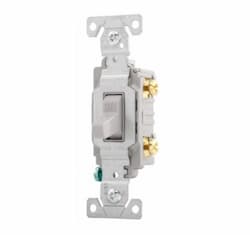 15 Amp Toggle Switch, Commercial, 120/277V, Gray