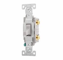 15 Amp Toggle Switch, Commercial, 120/277V, Grey