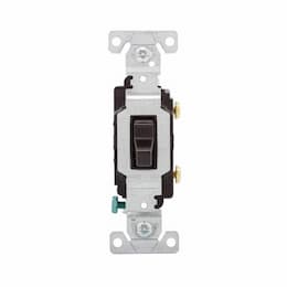 Eaton Wiring 20 Amp Toggle Switch, Single-Pole, 10 AWG, 120V-277V, Black