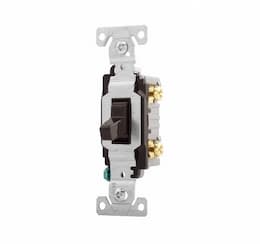 20 Amp Toggle Switch, 2-Pole, Commercial, Brown