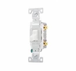 Eaton Wiring 20 Amp Toggle Switch, 2-Pole, Commercial, White