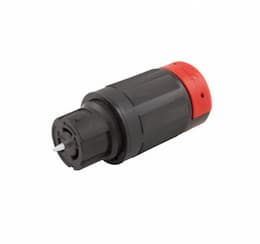 50 Amp Locking Connector, Non-NEMA, Armored, Black/Red