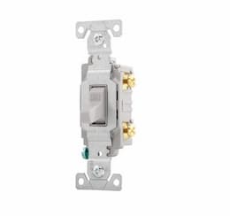 15 Amp Toggle Switch, Single Pole, 120/277V, Gray