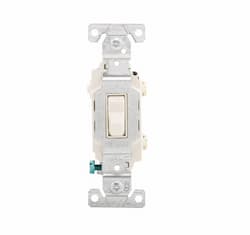 20 Amp Toggle Switch, Single Pole, 120/277V, Light Almond