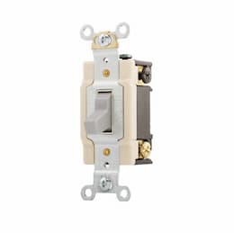 15 Amp Toggle Switch, 2-Pole, 120/277V, Grey