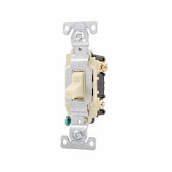 15 Amp Toggle Switch, 2-Pole, 120/277V, Ivory