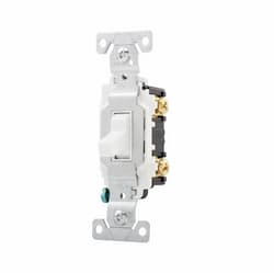 15 Amp Toggle Switch, 2-Pole, 120/277V, White