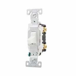 15 Amp Toggle Switch, 2-Pole, 120/277V, White