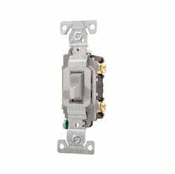 20 Amp Toggle Switch, 2-Pole, 120/277V, Grey