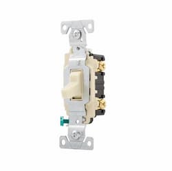 20 Amp Toggle Switch, 2-Pole, 120/277V, Ivory