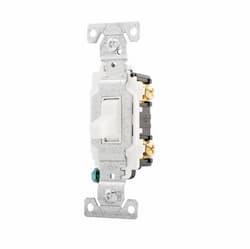 20 Amp Toggle Switch, 2-Pole, 120/277V, White