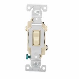 15 Amp Toggle Switch, 3-Way, 120/277V, Ivory