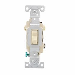 20 Amp Toggle Switch, 3-Way, 120/277V, Ivory