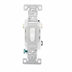 Eaton Wiring 20 Amp Toggle Switch, 3-Way, 120/277V, White