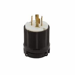 20 Amp Locking Plug, NEMA 14-20P, Black