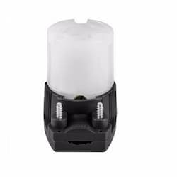 15 Amp Locking Connector, Angled, Safety Grip, Black/White