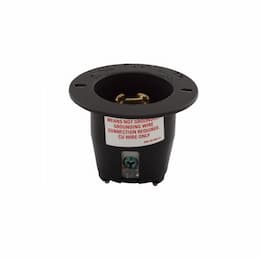 15 Amp Flanged Inlet, NEMA L7-15, 277V, Black/White