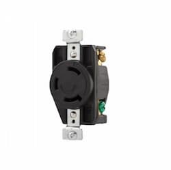 30 Amp Locking Receptacle, NEMA L9-30, 600V, Black