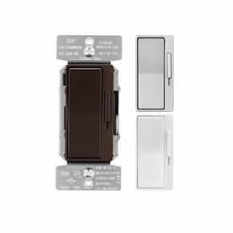 Decorator Dimmer, Single-Pole, 3-Way, 120V, Bronze/Silver/White