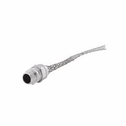 Strain Relief Cord Grip, 3/4" fitting, .63-.75", Straight, Aluminum Body