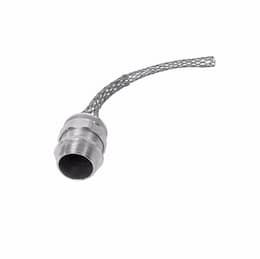 Strain Relief Cord Grip, 1" fitting, .75-.88", 45 Degrees, Aluminum Body