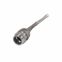 Strain Relief Cord Grip, 3" fitting, 1.94-2.06", Straight, Aluminum Body