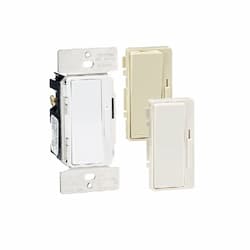 Decorator Dimmer, Single-Pole, 3-Way, 120V-277V, Light ALM/IVY/WHT