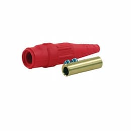 #2-#1 Crimp/Solder Male Plugs, Red