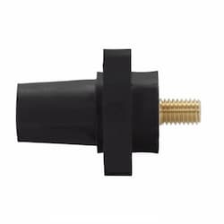 Cam-Lok J Series E1016 Insulated Female Receptacle, 1-1/8-in, #6 AWG, Black