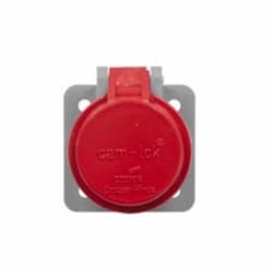 Cam-Lok Receptacle Cover, NEMA 3R, Red