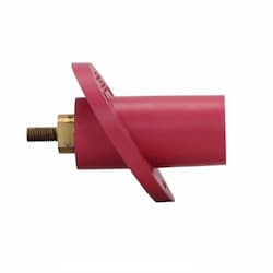 Cam-Lok J Series E1017 Threaded Stud Male Receptacle, 30 Degree Angle, 350-750 kcmil, Red