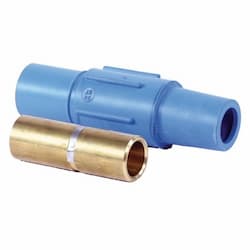 340 Amp Vulcanized Crimp Plug, 250kcmil, 4 NEMA, 600V, Female, Blue