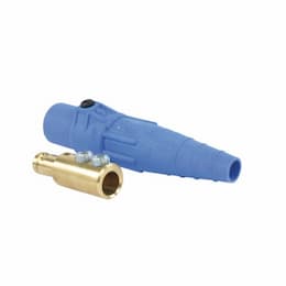 Cam-Lok J Series E-Z1016 Double Set Screw Non-Vulcanized Male Plug, #2/0-4/0 AWG, Blue