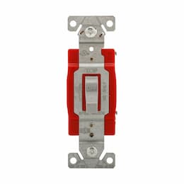 20A Heavy-Duty EZ Link Toggle Switch, Single Pole, 120V/277V, Gray