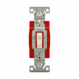 20A Heavy-Duty EZ Link Toggle Switch, Single Pole, 120V/277V, L Almond