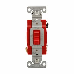 20A Heavy-Duty EZ Link Toggle Switch, 3-Way, 120V/277V, Red