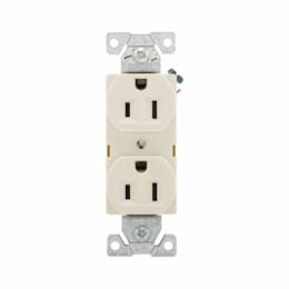 15A Heavy-Duty EZ Link Duplex Receptacle, 125V, Light Almond