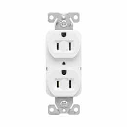 15A Heavy-Duty EZ Link Duplex Receptacle, 125V, White