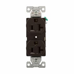 20A Heavy-Duty EZ Link Duplex Receptacle, 125V, Brown