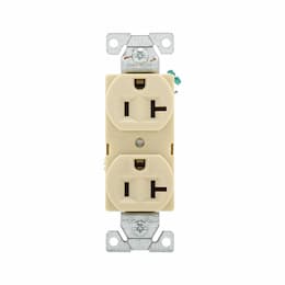 20A Heavy-Duty EZ Link Duplex Receptacle, 125V, Ivory