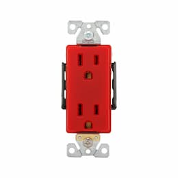 15A Heavy-Duty EZ Link Decora Receptacle, 125V, Red