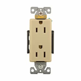 15A Heavy-Duty EZ Link Decora Receptacle, 125V, Ivory