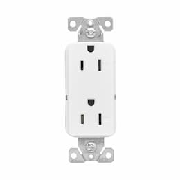 15A Heavy-Duty EZ Link Decora Receptacle, 125V, White