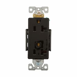 20A Heavy-Duty EZ Link Decora Receptacle, 125V, Black