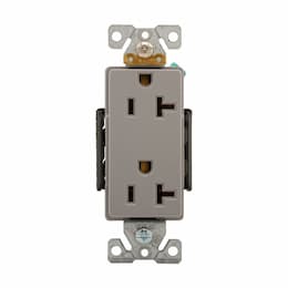 20A Heavy-Duty EZ Link Decora Receptacle, 125V, Gray